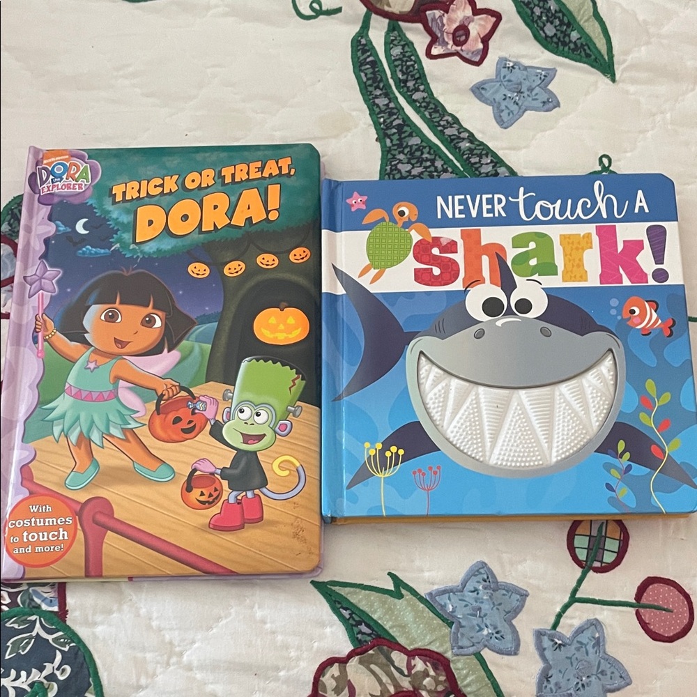 Trick or Treat Dora! and and Never Touch A Shark! Children's Books